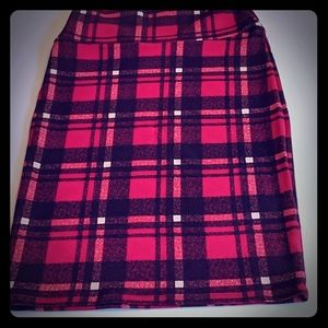 Plaid pencil skirt